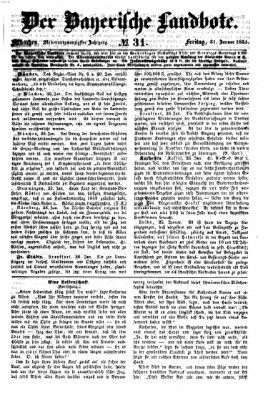 Der Bayerische Landbote Freitag 31. Januar 1851