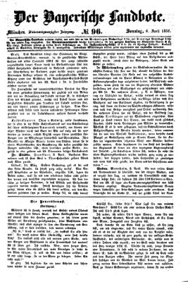 Der Bayerische Landbote Sonntag 6. April 1851