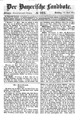 Der Bayerische Landbote Sonntag 13. April 1851