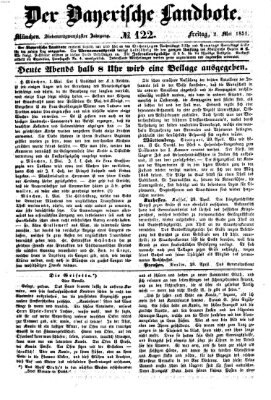 Der Bayerische Landbote Freitag 2. Mai 1851