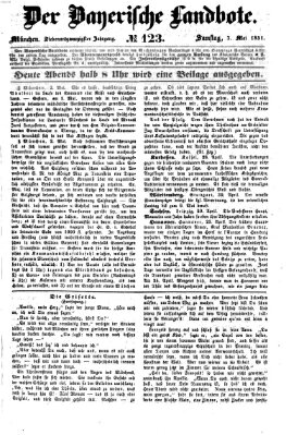 Der Bayerische Landbote Samstag 3. Mai 1851