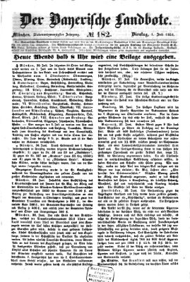 Der Bayerische Landbote Dienstag 1. Juli 1851