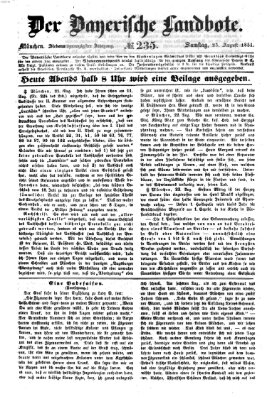 Der Bayerische Landbote Samstag 23. August 1851