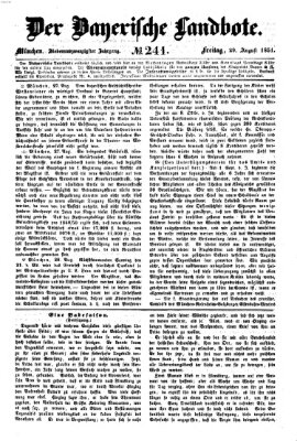 Der Bayerische Landbote Freitag 29. August 1851