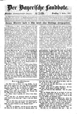 Der Bayerische Landbote Samstag 6. September 1851