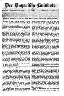 Der Bayerische Landbote Mittwoch 24. September 1851