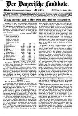 Der Bayerische Landbote Samstag 27. September 1851