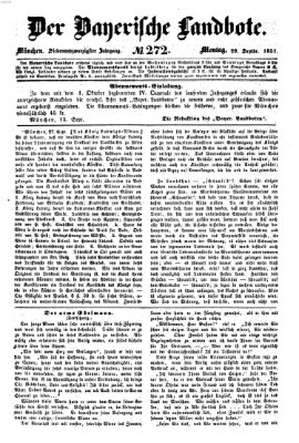 Der Bayerische Landbote Montag 29. September 1851