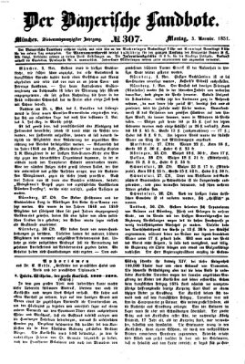 Der Bayerische Landbote Montag 3. November 1851