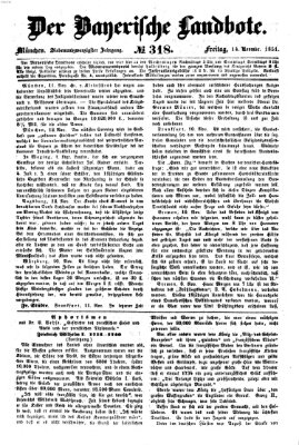 Der Bayerische Landbote Freitag 14. November 1851