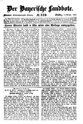 Der Bayerische Landbote Samstag 15. November 1851