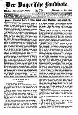 Der Bayerische Landbote Mittwoch 10. März 1852