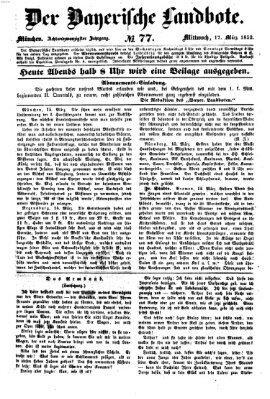Der Bayerische Landbote Mittwoch 17. März 1852