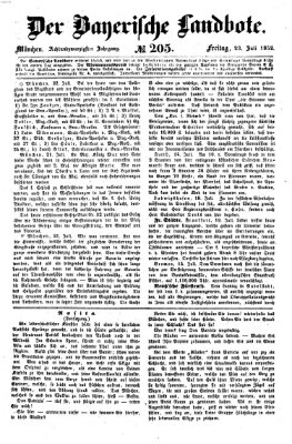 Der Bayerische Landbote Freitag 23. Juli 1852