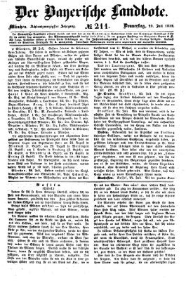 Der Bayerische Landbote Donnerstag 29. Juli 1852