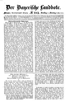 Der Bayerische Landbote Sonntag 2. Januar 1853