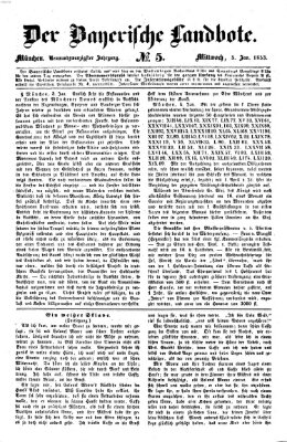 Der Bayerische Landbote Mittwoch 5. Januar 1853