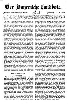 Der Bayerische Landbote Mittwoch 19. Januar 1853