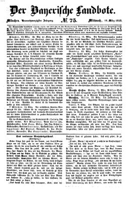 Der Bayerische Landbote Mittwoch 16. März 1853