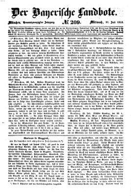 Der Bayerische Landbote Mittwoch 27. Juli 1853