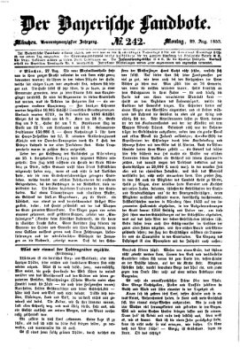 Der Bayerische Landbote Montag 29. August 1853