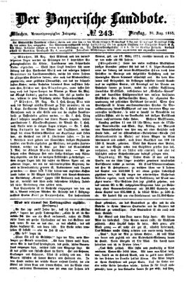 Der Bayerische Landbote Dienstag 30. August 1853