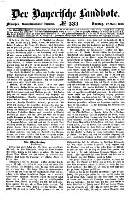 Der Bayerische Landbote Sonntag 27. November 1853