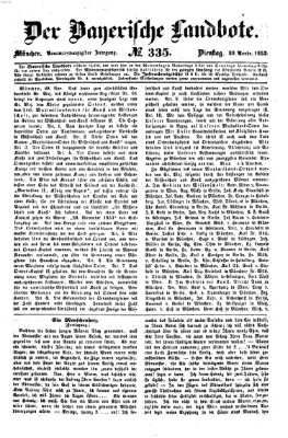 Der Bayerische Landbote Dienstag 29. November 1853