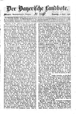 Der Bayerische Landbote Sonntag 4. Dezember 1853