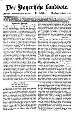 Der Bayerische Landbote Dienstag 20. Dezember 1853