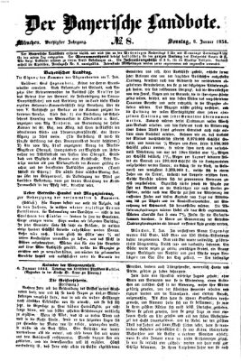 Der Bayerische Landbote Sonntag 8. Januar 1854