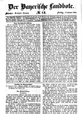 Der Bayerische Landbote Freitag 13. Januar 1854