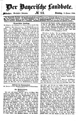 Der Bayerische Landbote Sonntag 15. Januar 1854