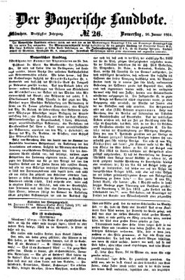 Der Bayerische Landbote Donnerstag 26. Januar 1854