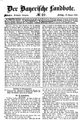 Der Bayerische Landbote Freitag 27. Januar 1854