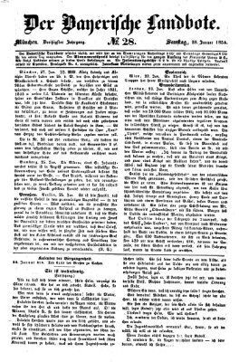 Der Bayerische Landbote Samstag 28. Januar 1854