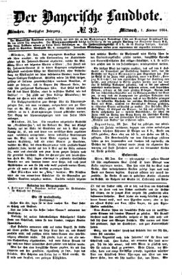 Der Bayerische Landbote Mittwoch 1. Februar 1854