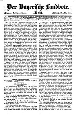 Der Bayerische Landbote Sonntag 26. März 1854