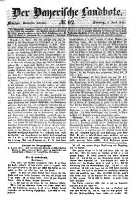 Der Bayerische Landbote Sonntag 2. April 1854