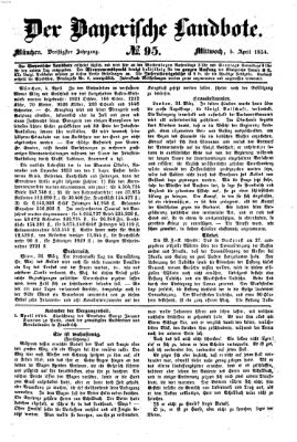 Der Bayerische Landbote Mittwoch 5. April 1854