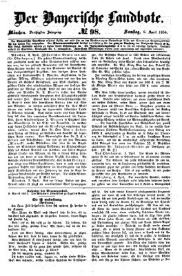 Der Bayerische Landbote Samstag 8. April 1854