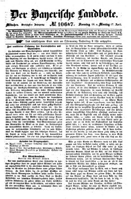 Der Bayerische Landbote Montag 17. April 1854