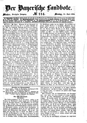 Der Bayerische Landbote Montag 24. April 1854