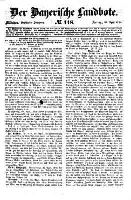 Der Bayerische Landbote Freitag 28. April 1854