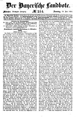 Der Bayerische Landbote Sonntag 30. Juli 1854