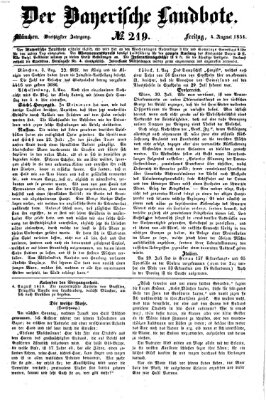 Der Bayerische Landbote Freitag 4. August 1854