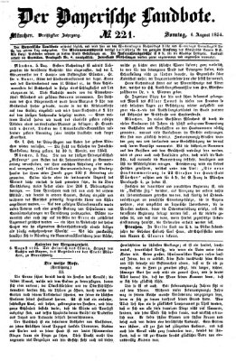 Der Bayerische Landbote Sonntag 6. August 1854