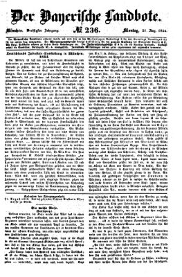 Der Bayerische Landbote Montag 21. August 1854