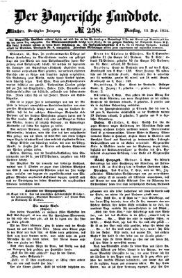 Der Bayerische Landbote Dienstag 12. September 1854