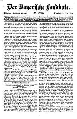 Der Bayerische Landbote Sonntag 8. Oktober 1854